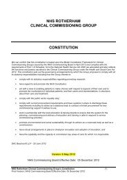 7i RCCG Constitution with amendments - Rotherham CCG