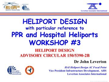 Heliport Design AC Workshop - HeliExpo 2011 - Helicopter ...