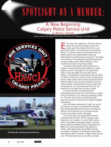 A New Beginning: Calgary Police Service Unit - Helicopter ...