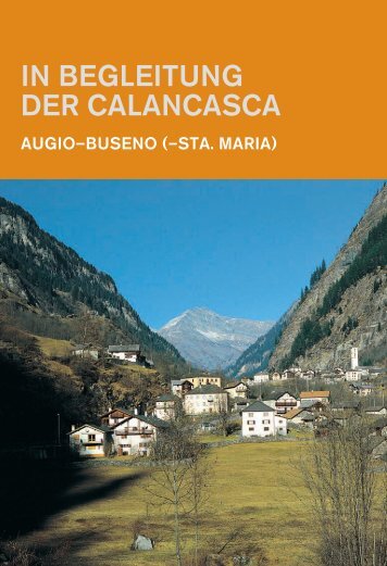 IN BEGLEITUNG DER CALANCASCA - Rotpunktverlag