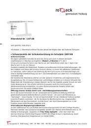 An die Eltern Elternbrief Nr. 1/07-08 â¢ Schwerpunkte der ...