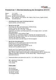 Protokoll der 1. Elternbeiratssitzung des Schuljahres 2013/14