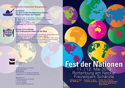 Flyer Fest der Nationen 2013 - Stadt Rottenburg am Neckar