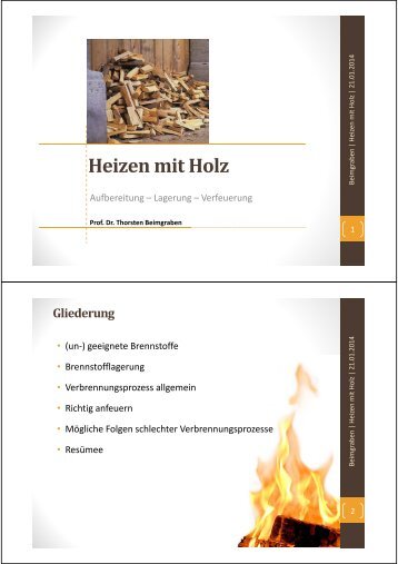 Richtig Heizen mit Holz Vortrag