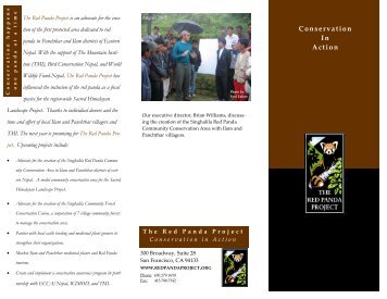 The Red Panda Project Brochure