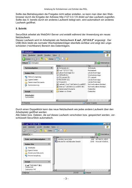 Diese Anleitung zeigt, wie man mit SecurStick Daten auf eine