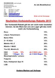 Neuheiten N und Z 2013 - bei Roundhouse Modelleisenbahnen