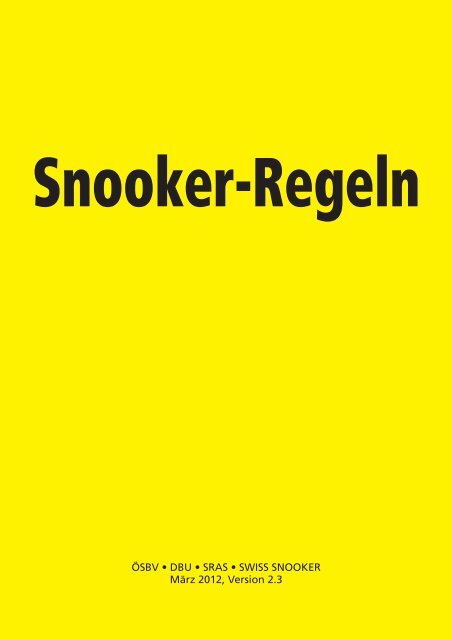 Snooker-Regeln - Snooker Referees