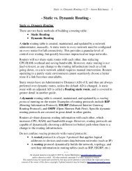 Advanced Static Routing Lab - Router Alley