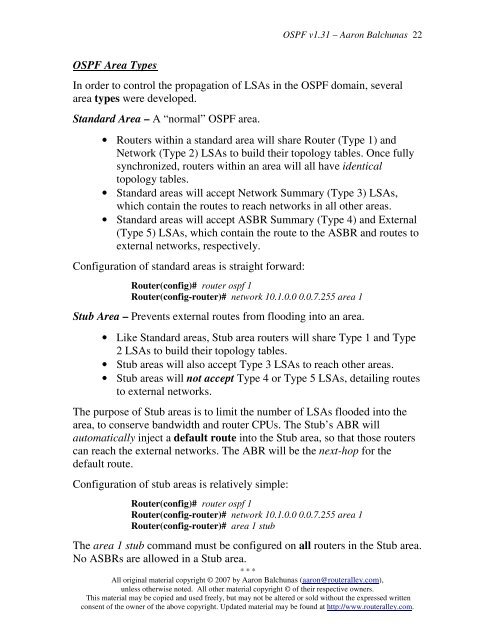 Open Shortest Path First (OSPF) - Router Alley