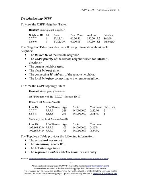 Open Shortest Path First (OSPF) - Router Alley