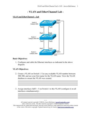 VLAN and EtherChannel Lab - Router Alley