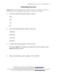 Subnetting Exercises - Router Alley