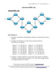 Advanced RIP Lab - Router Alley