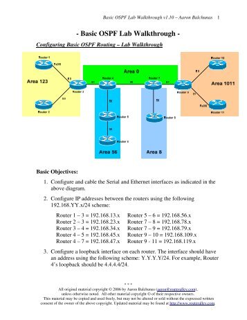 Basic OSPF Lab Walkthrough - Router Alley