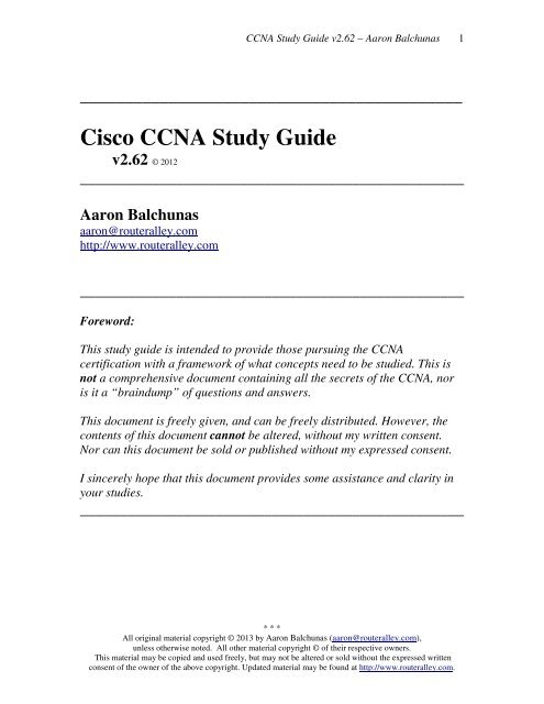 Ccna Quick Reference Chart