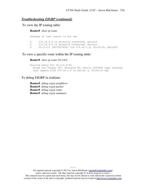 Cisco CCNA Study Guide - Router Alley