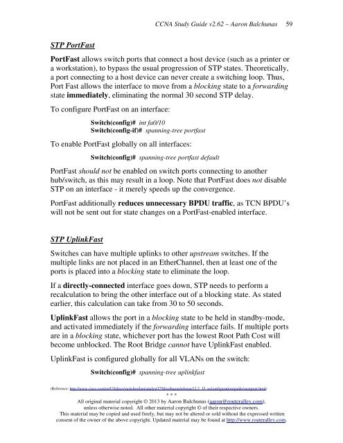 Cisco CCNA Study Guide - Router Alley