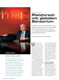 Platzhirsch mit globalem Sensorium - Rowipress.ch