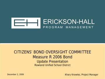 12-02-09 Bond Oversight Comm Update - Rowland Unified School ...