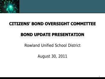 08-31-11 Bond Oversight Comm Update - Rowland Unified School ...