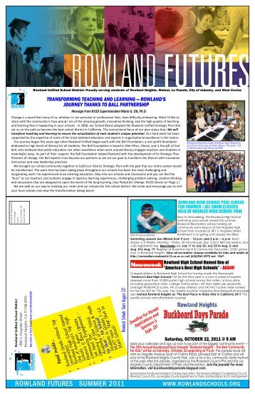 SUMMEr 2011 rowland FUtUrES - Rowland Unified School District