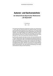 Autoren- und Sachverzeichnis - Bayerischer Wald Verein