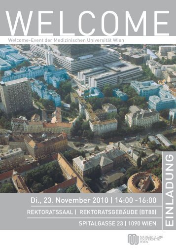 E iN l a D U N g - Alumni Club Medizinische UniversitÃ¤t Wien