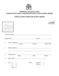 CHASE FUND Scholarship Application Form - The Early Childhood ...