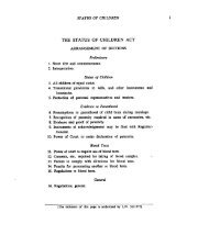 The Status of Children's Act - 1976