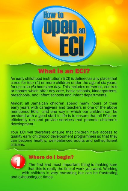What is an ECI? - The Early Childhood Commission