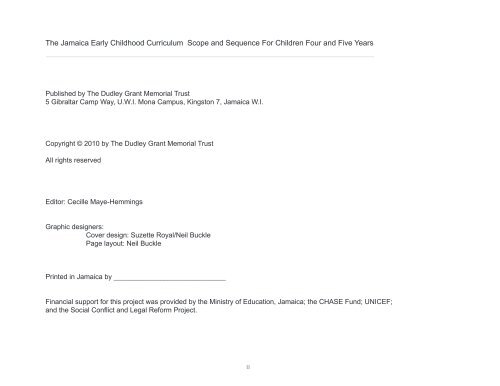 Scope And Sequence Curriculum - The Early Childhood Commission