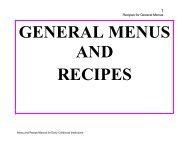 Menu and Recipe Manu.. - The Early Childhood Commission