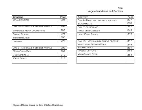 Menu and Recipe Manu.. - The Early Childhood Commission