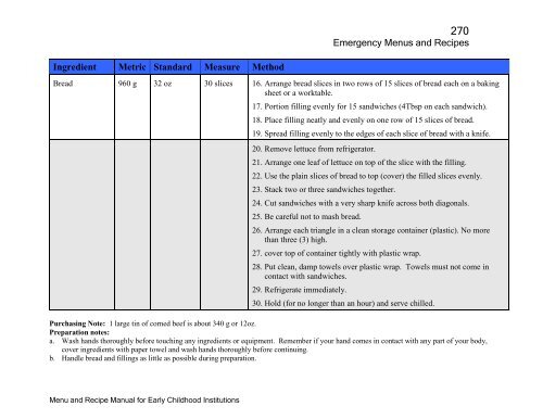 Menu and Recipe Manu.. - The Early Childhood Commission