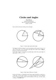 Circles and Angles - Home Page -- Tom Davis