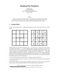 Kenken For Teachers - Home Page -- Tom Davis