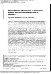 Origin of Recent alkaline lavas by lithospheric thinning beneath the ...