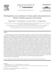 Dinoflagellate cysts as indicators of water quality and ... - UQAM