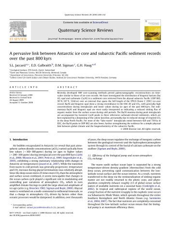 A pervasive link between Antarctic ice core and subarctic Pacific ...