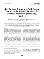 Soil Carbon Stocks and Soil Carbon Quality in the ... - Le Geotop