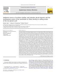 Sediment sources of northern QuEbec and Labrador glacial ...