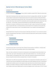 Quality Control of Microbiological Culture Media