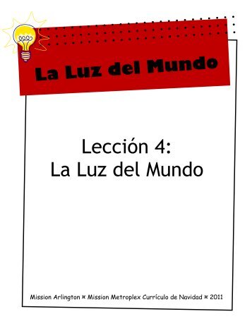 LecciÃ³n 4: La Luz del Mundo - Mission Arlington