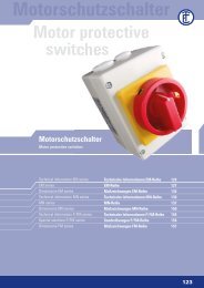 Motorschutz-Nockenschalter - ELEKTRA Tailfingen