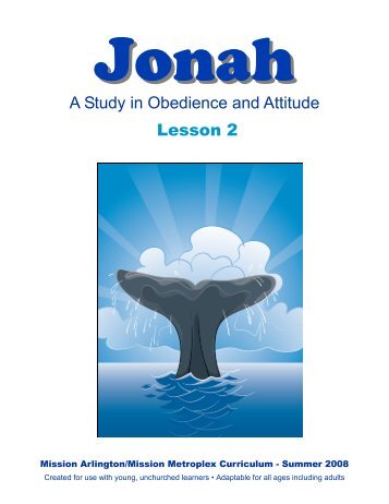 Lesson 2: Jonah Disobeys - Mission Arlington
