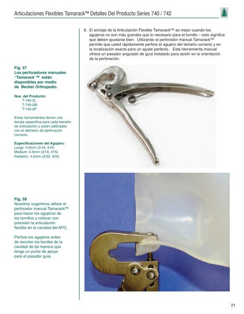 Articulaciones Flexibles Tamarack Detalles Del ... - Becker Orthopedic