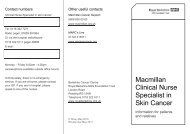 Macmillan Clinical Nurse Specialist in Skin Cancer - The Royal ...