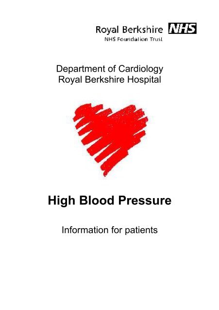 High Blood Pressure - The Royal Berkshire NHS Foundation Trust