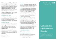 Getting to the Royal Berkshire Hospital Useful information for ...